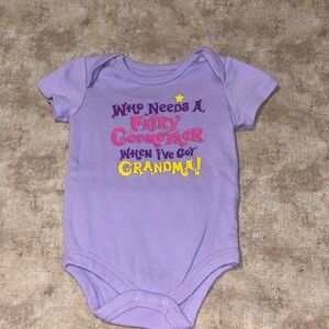 Purple Baby Onesie with Fun Print